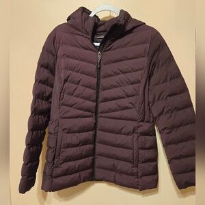 Women's Large Maroon Puffer Jacket